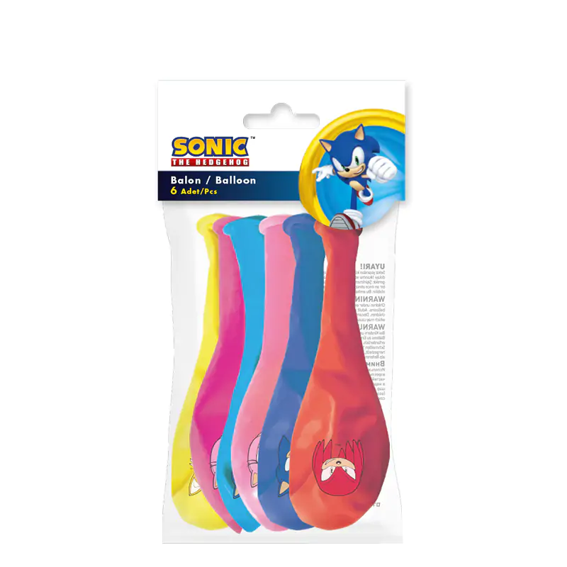 4+1 Sonic Baskılı 6'lı Balon